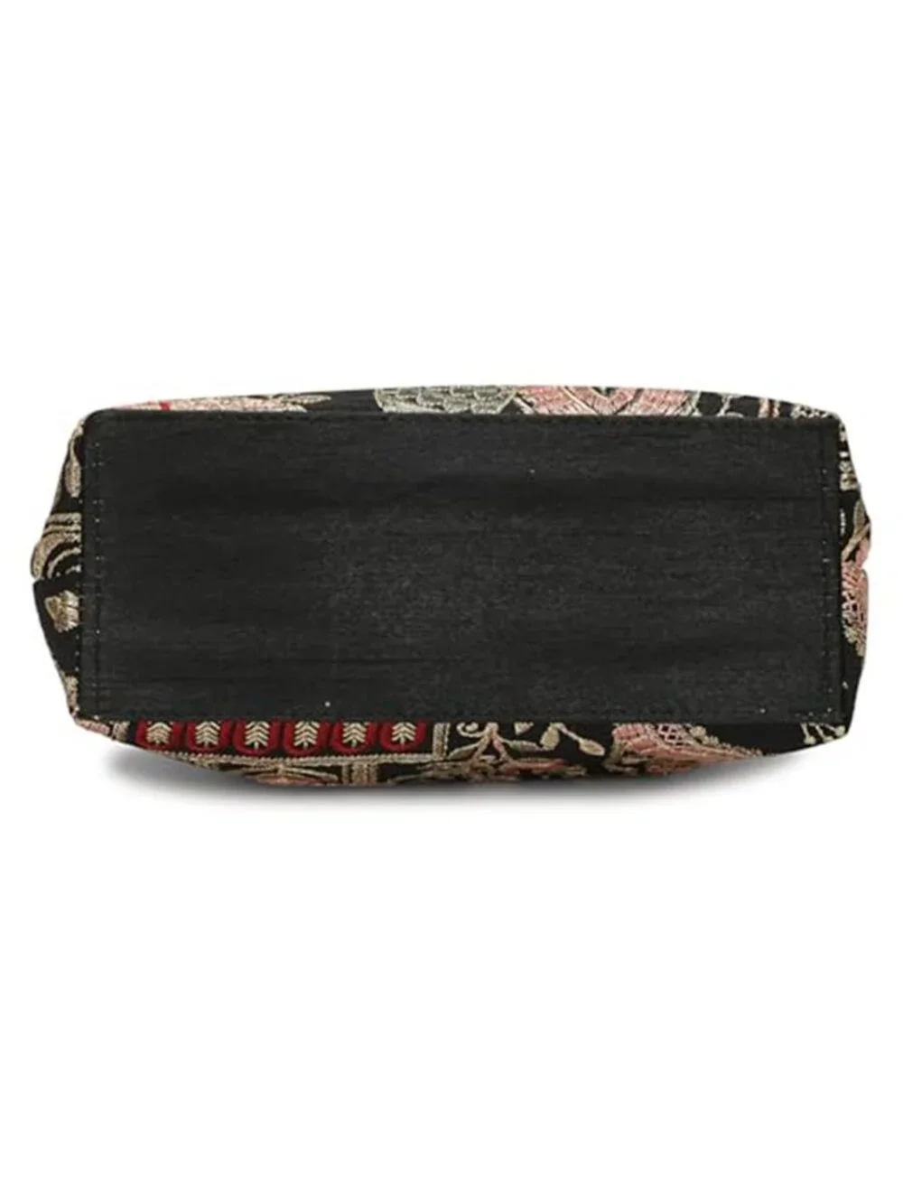 Vintage Peacock Floral Embroidered Potli Bag with Pearl Beaded Handle, Evening